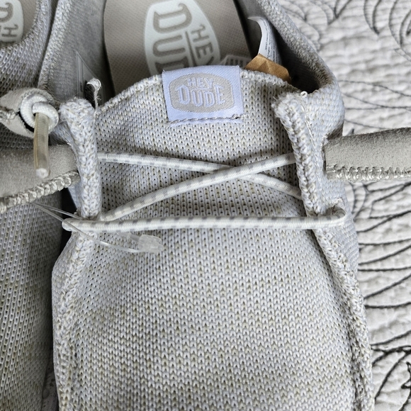 NWT Hey Dude Wendy Sport Mesh Light Gray 7 Wide slip-ons sneakers - Picture 9 of 15